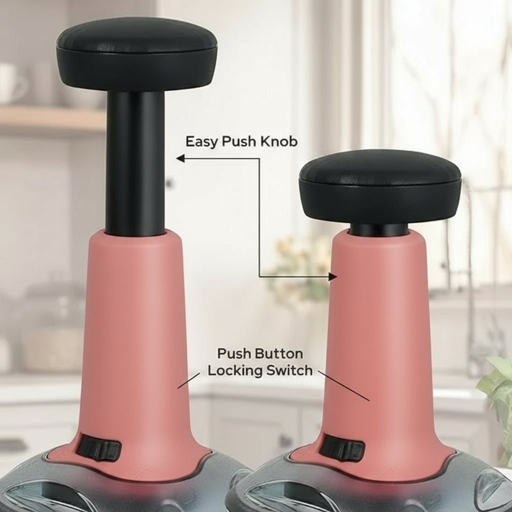 Paatra | Push Chopper 650 ML | Manual Vegetable Cutter with 3 Blades and Whisker